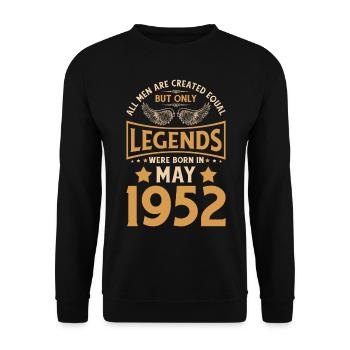 70e anniversaire 70 légendes ont été gebo en mai 1952 - Sweat-shirt Unisexe - noir - Devant - Alina (178cm) & Michal (187cm)