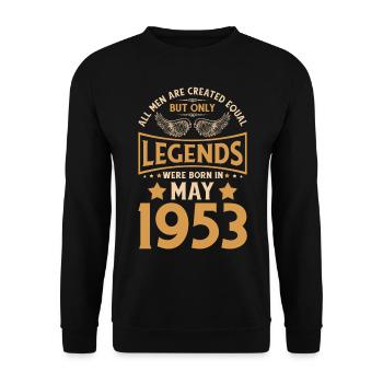 70e anniversaire 70 légendes ont été gebo en mai 1953 - Sweat-shirt Unisexe - noir - Devant - Alina (178cm) & Michal (187cm)