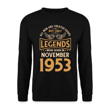 70e anniversaire Les légendes ont été publiées en novembre 195 - Sweat-shirt Unisexe - noir - Devant - Alina (178cm) & Michal (187cm)