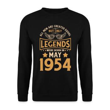 Geburtstag Legenden wurden im Mai 1954 geboren - Unisex Pullover - Schwarz - Vorne - Alina (178cm) & Michal (187cm)