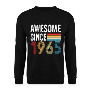 Awesome Since 1965 Birthday 1965 Vintage 1965 - Unisex Sweatshirt - black - Front - Alina (178cm) & Michal (187cm)