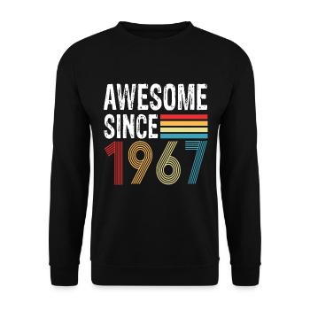 Awesome Since 1967 Birthday 1967 Vintage 1967 - Unisex Sweatshirt - black - Front - Alina (178cm) & Michal (187cm)
