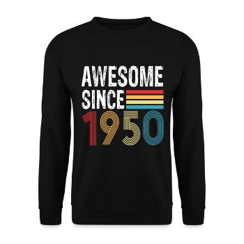 Génial depuis 1950 Anniversaire 1950 Millésime 1950 - Sweat-shirt Unisexe - noir - Devant - Alina (178cm) & Michal (187cm)