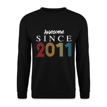 Awesome Since 2011 Birthday 2011 Vintage 2011 - Unisex Sweatshirt - black - Front - Alina (178cm) & Michal (187cm)