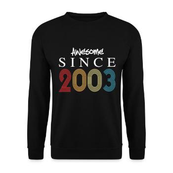 Awesome Since 2003 Birthday 2003 Vintage 2003 - Unisex Sweatshirt - black - Front - Alina (178cm) & Michal (187cm)