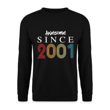 Awesome Since 2001 Birthday 2001 Vintage 2001 - Unisex Sweatshirt - black - Front - Alina (178cm) & Michal (187cm)