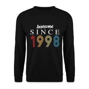 Génial depuis 1998 Anniversaire 1998 Millésime 1998 - Sweat-shirt Unisexe - noir - Devant - Alina (178cm) & Michal (187cm)