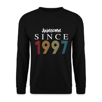 Awesome Since 1997 Birthday 1997 Vintage 1997 - Unisex Sweatshirt - black - Front - Alina (178cm) & Michal (187cm)