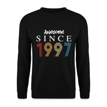Awesome Since 1997 Birthday 1997 Vintage 1997 - Unisex Sweatshirt - black - Front - Alina (178cm) & Michal (187cm)