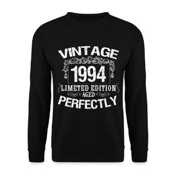 1994 Limited Edition | Vintage 1994 aged perfectly - Sweat-shirt Unisexe - noir - Devant - Alina (178cm) & Michal (187cm)