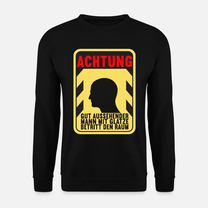 Glatze Glatzkopf - Unisex Pullover - Schwarz