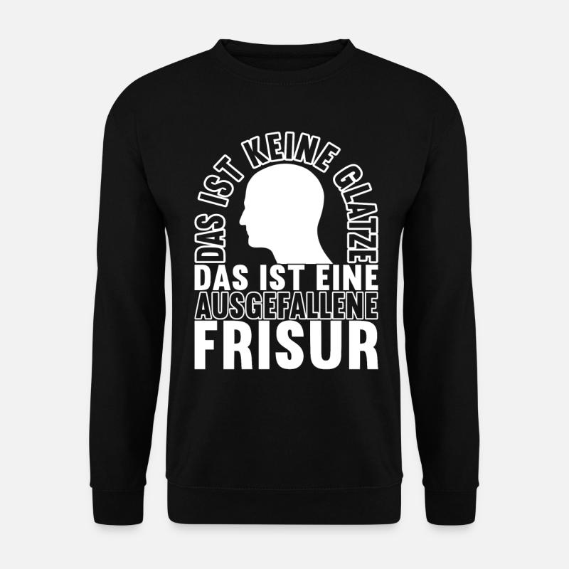 Glatze Glatzkopf - Unisex Pullover - Schwarz