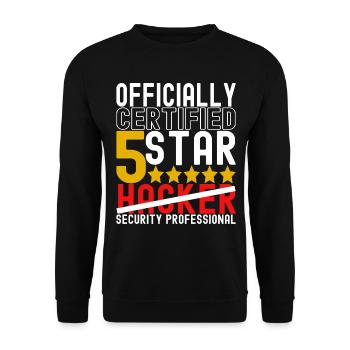 Programmer Cyber Security - Unisex Sweatshirt - black - Front - Alina (178cm) & Michal (187cm)