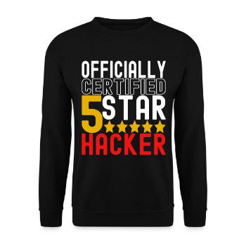 Programmer Cyber Security - Unisex Sweatshirt - black - Front - Alina (178cm) & Michal (187cm)