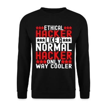 Programmer Cyber Security - Unisex Sweatshirt - black - Front - Alina (178cm) & Michal (187cm)