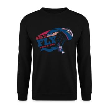 Bron doit voler forcé de travailler pilote de paramoteur - Sweat-shirt Unisexe - noir - Devant - Alina (178cm) & Michal (187cm)