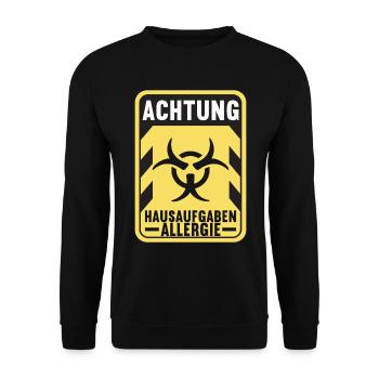 Hausaufgaben Schüler - Unisex Pullover - Schwarz - Vorne - Alina (178cm) & Michal (187cm)