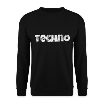 Techno Rave Design Fête de musique électronique 2022 - Sweat-shirt Unisexe - noir - Devant - Alina (178cm) & Michal (187cm)