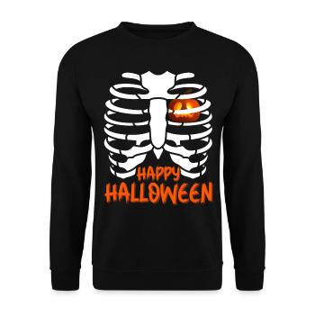 Joyeux halloween - Sweat-shirt Unisexe - noir - Devant - Alina (178cm) & Michal (187cm)