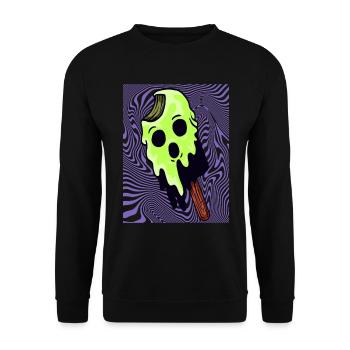 Halloween Cadeau Sorcière Crème Glacée Killer Horreur - Sweat-shirt Unisexe - noir - Devant - Alina (178cm) & Michal (187cm)