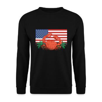 Alaska Geschenk Kinder Herren Damen USA Natur Eis - Unisex Pullover - Schwarz - Vorne - Alina (178cm) & Michal (187cm)