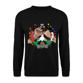 Palestine Tshirt Men Children Women Palestine - Unisex Sweatshirt - black - Front - Alina (178cm) & Michal (187cm)