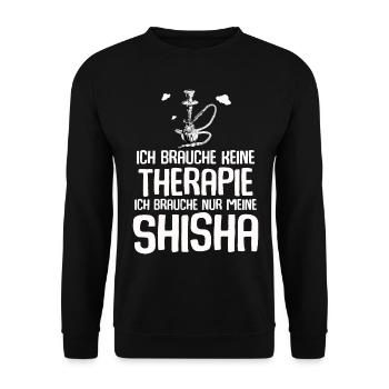 Shisha Geschenk für Wasserpfeife Shishabar Pfeife - Unisex Pullover - Schwarz - Vorne - Alina (178cm) & Michal (187cm)