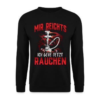 Shisha Geschenk für Wasserpfeife Shishabar Pfeife - Unisex Pullover - Schwarz - Vorne - Alina (178cm) & Michal (187cm)