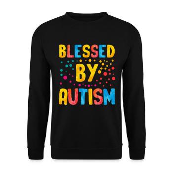 Autism Gift Autistic Asperger ADHD Autism - Unisex Sweatshirt - black - Front - Alina (178cm) & Michal (187cm)