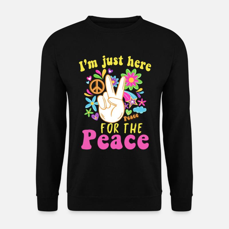 Hippie - Unisex Pullover - Schwarz