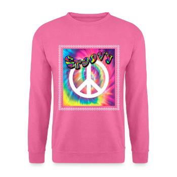 Hippie Peace Groovy Flowerpower Boho Woodstock - Sweat-shirt Unisexe - rose - Devant