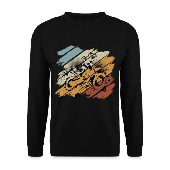 Motocross - Unisex Sweatshirt - black - Front - Alina (178cm) & Michal (187cm)