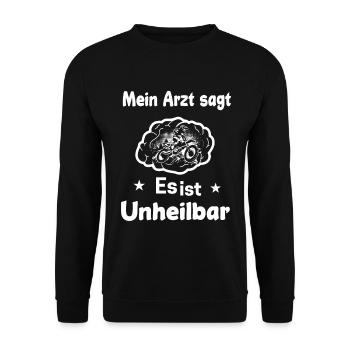 Motocross Geschenk Für Enduro Supermoto Dirt Bike - Unisex Pullover - Schwarz - Vorne - Alina (178cm) & Michal (187cm)