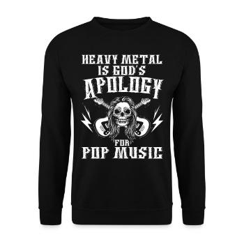 Le heavy metal est l’excuse de Dieu La musique pop - Sweat-shirt Unisexe - noir - Devant - Alina (178cm) & Michal (187cm)