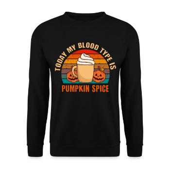 Citrouille Épice Café Citrouille Automne Halloween - Sweat-shirt Unisexe - noir - Devant - Alina (178cm) & Michal (187cm)