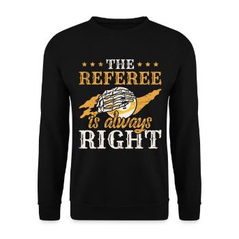 L’arbitre a toujours raison billard sport - Sweat-shirt Unisexe - noir - Devant - Alina (178cm) & Michal (187cm)