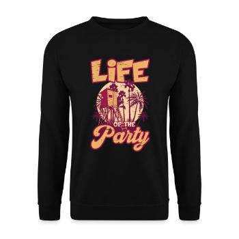Vie de la garde de la piscine de natation de la fête - Sweat-shirt Unisexe - noir - Devant - Alina (178cm) & Michal (187cm)