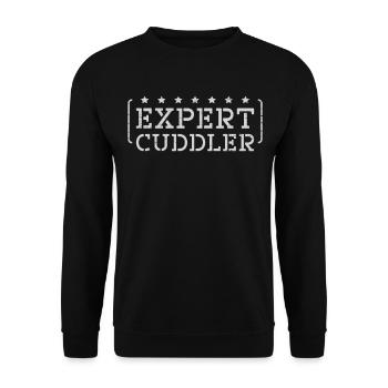 Câlin expert pour un câlin câlin - Sweat-shirt Unisexe - noir - Devant - Alina (178cm) & Michal (187cm)