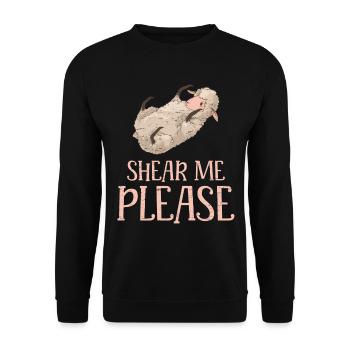 Troupeau de bétail Farm Wool Animal - Sweat-shirt Unisexe - noir - Devant - Alina (178cm) & Michal (187cm)