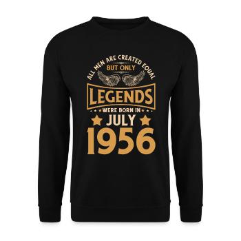 Geburtstag Die Legenden wurden im Juli 1956 gebore - Unisex Pullover - Schwarz - Vorne - Alina (178cm) & Michal (187cm)