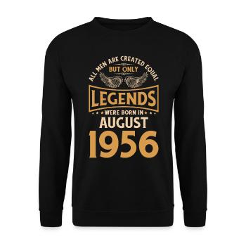 Anniversaire Les légendes étaient gebo en août 1956 - Sweat-shirt Unisexe - noir - Devant - Alina (178cm) & Michal (187cm)