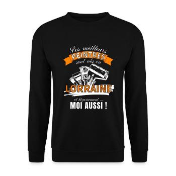 Cadeau Homme Peintre Lorrain Anniversaire Noel - Sweat-shirt Unisexe - noir - Devant - Alina (178cm) & Michal (187cm)