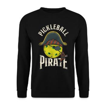 Pickleball Pirate Pickleball - Sweat-shirt Unisexe - noir - Devant - Alina (178cm) & Michal (187cm)