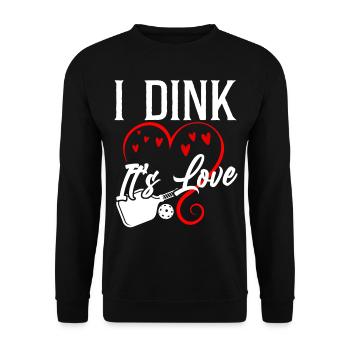 Pickleball Pun Heart Valentines - Unisex Sweatshirt - black - Front - Alina (178cm) & Michal (187cm)