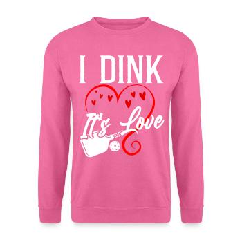 Pickleball Pun Heart Valentines - Unisex Pullover - Pink - Vorne