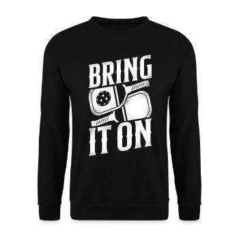 Pickleball Bring It On - Unisex Sweatshirt - black - Front - Alina (178cm) & Michal (187cm)