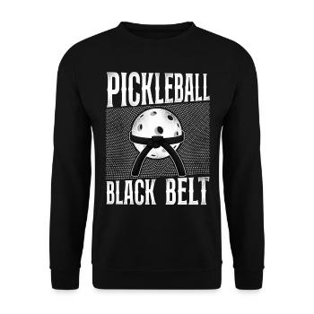 Pickleball Pickleball Black Belt - Unisex Pullover - Schwarz - Vorne - Alina (178cm) & Michal (187cm)