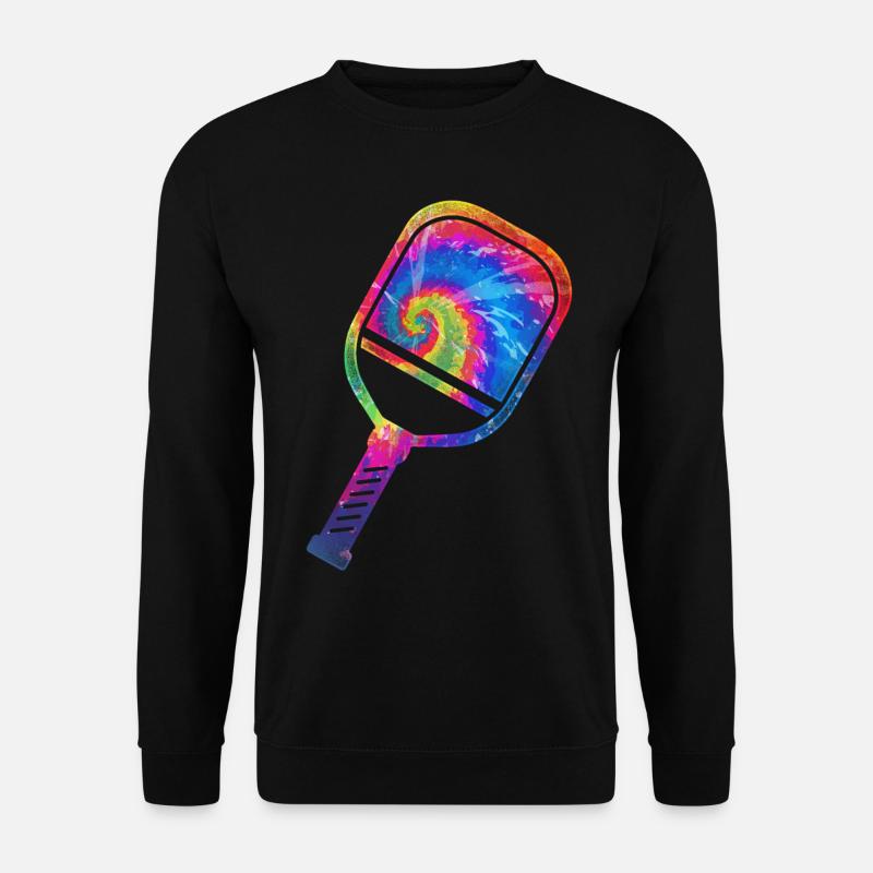 Pickleball Paddle Tie Dye Rétro - Sweat-shirt Unisexe - noir