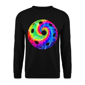 Pickleball Tie Dye Retro 80s 90s - Unisex Sweatshirt - black - Front - Alina (178cm) & Michal (187cm)
