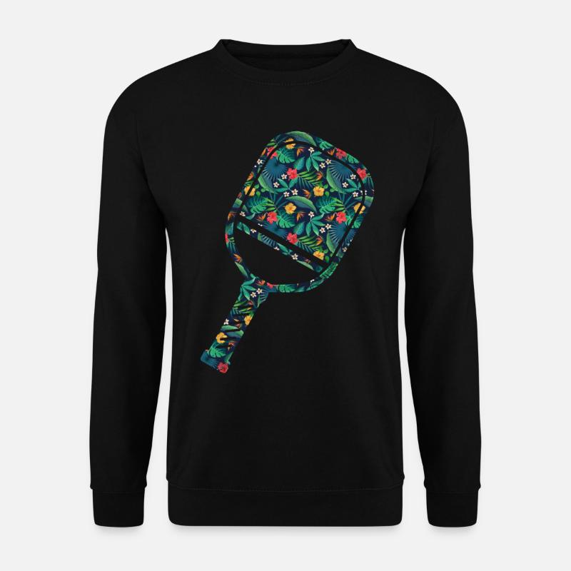 Fleur de pickleball florale - Sweat-shirt Unisexe - noir